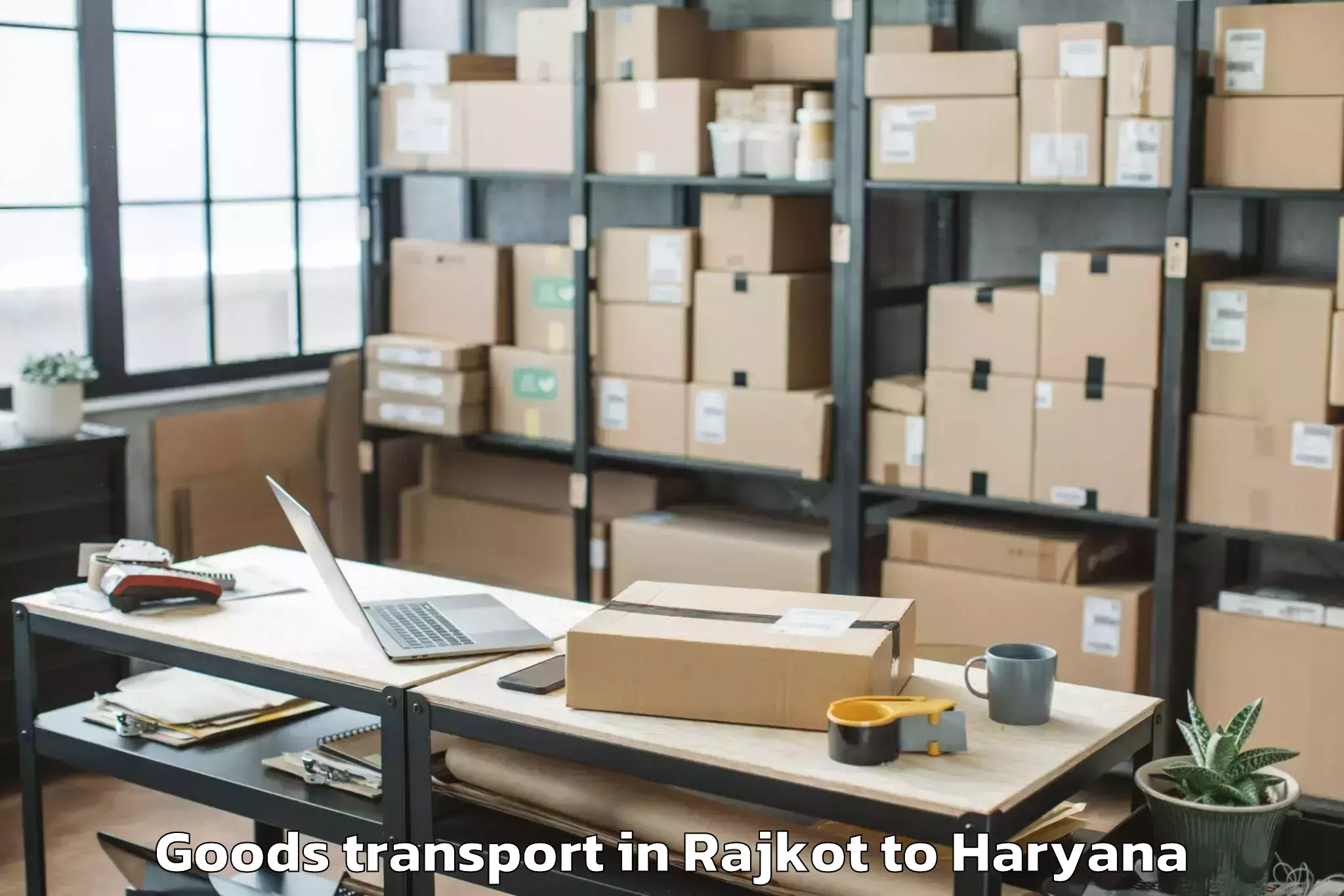 Leading Rajkot to Abhilashi University Sonipat Goods Transport Provider